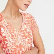 Orange Floral Lace Dress