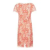 Orange Floral Lace Dress