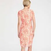 Orange Floral Lace Dress