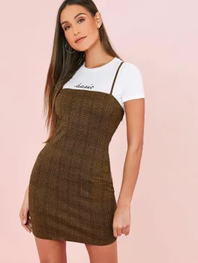 Plaid Cami Dress Without Tee
