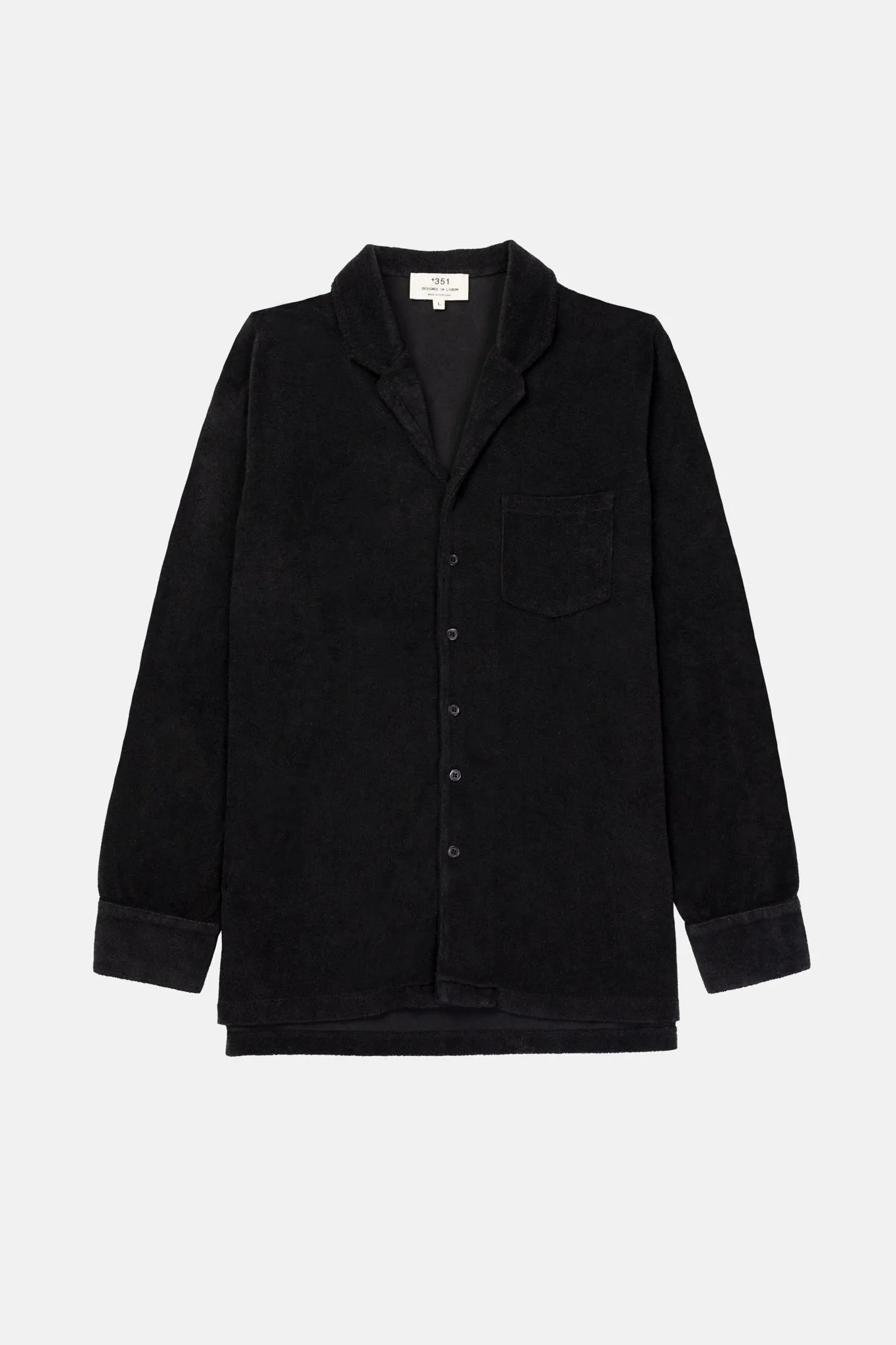 SHIRT LONG SLEEVE TERRY CHARCOAL