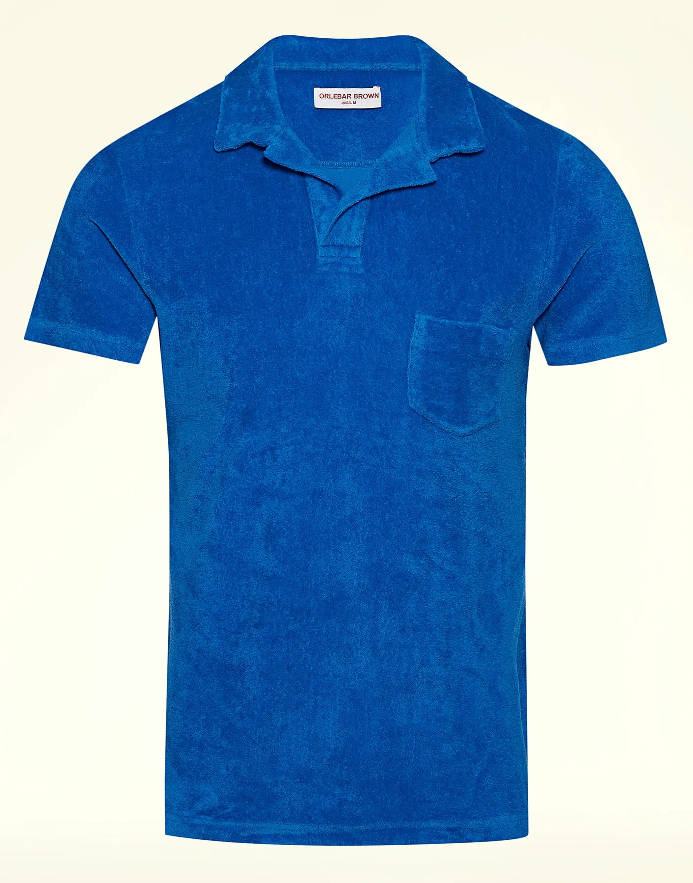 Sky Diver Blue Tailored Terry Towelling Polo Shirt
