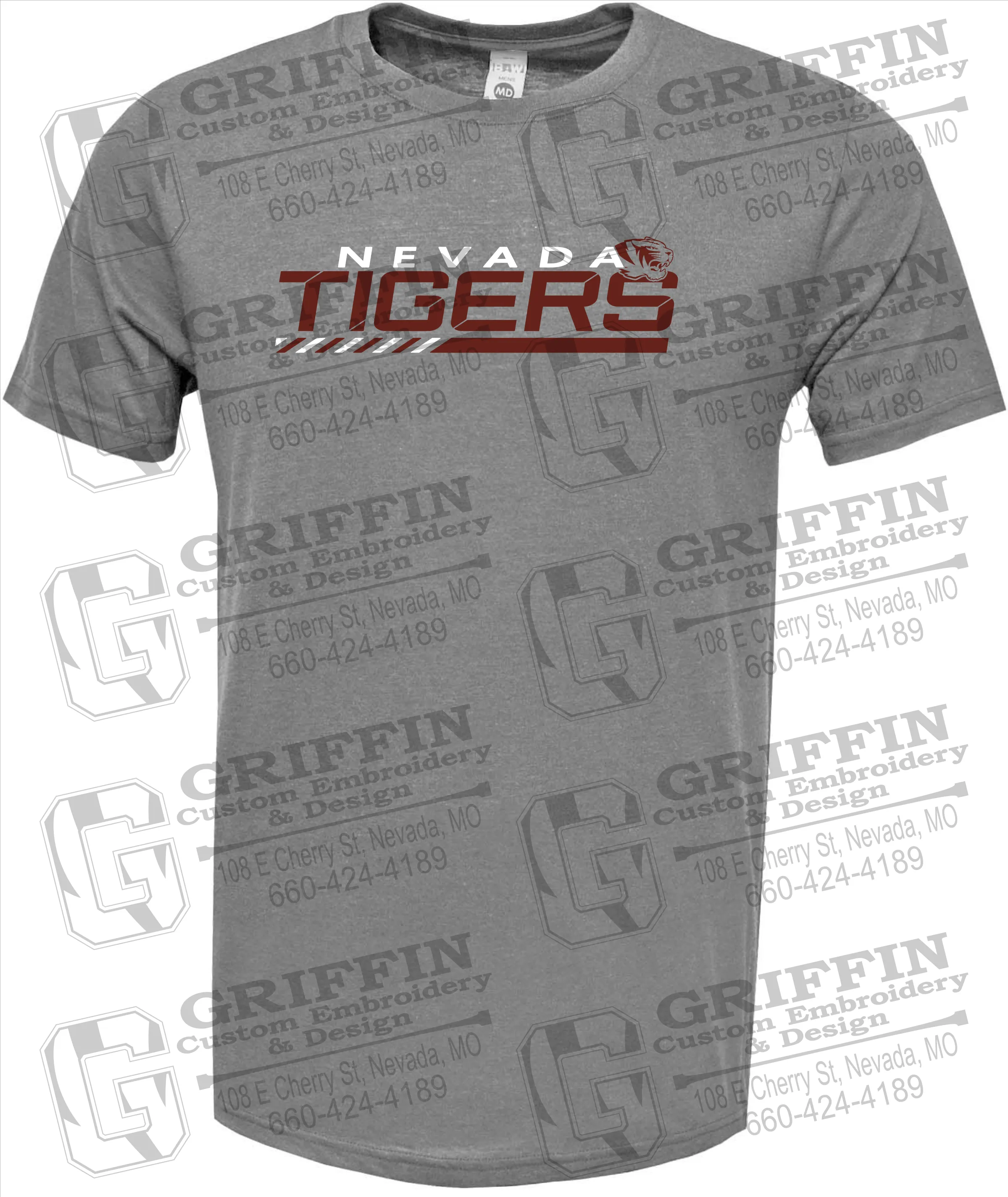 Soft-Tek Short Sleeve T-Shirt - Nevada Tigers 22-E