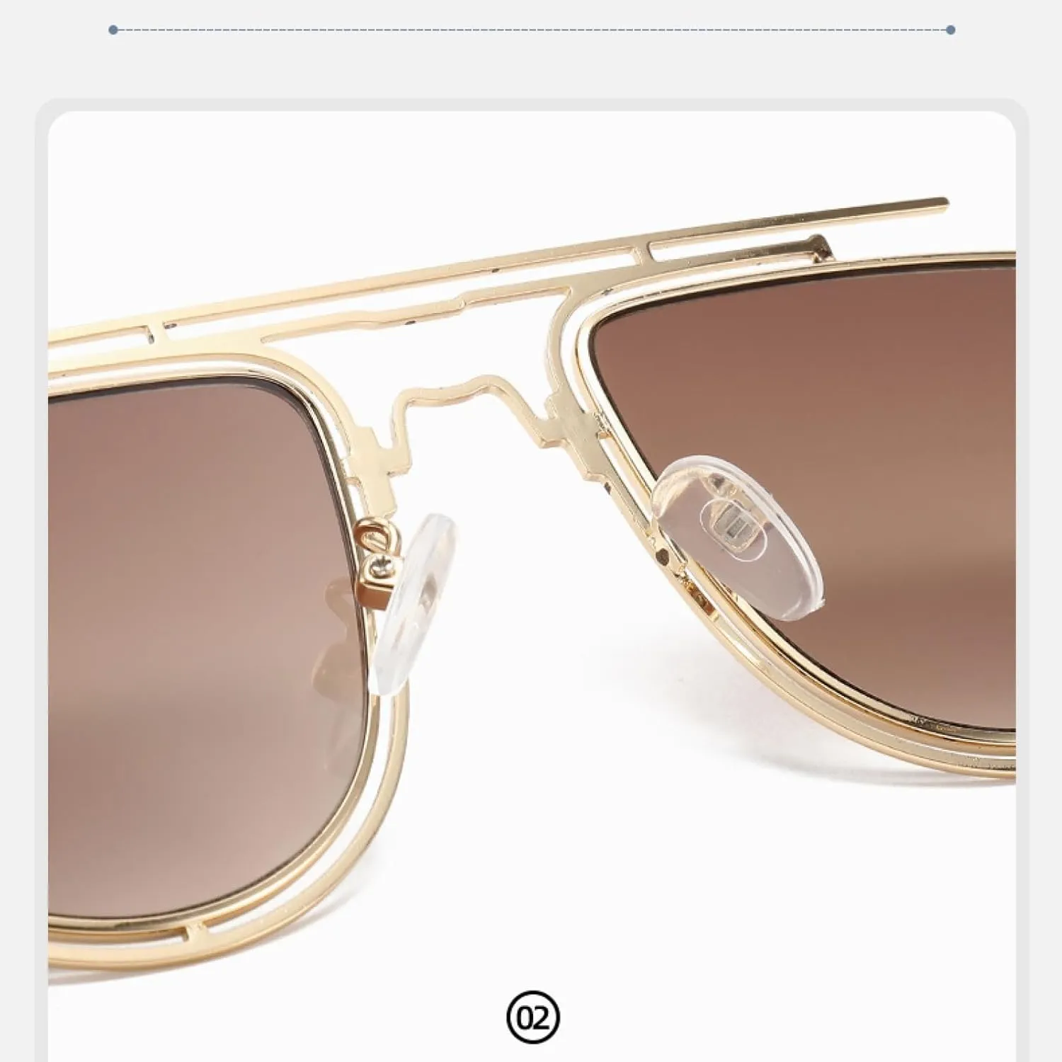 Stylish Double-beam Punk Sunglasses, Uv400. Anti-ultraviolet for Outdoor Driving, Stylish and Versatile.