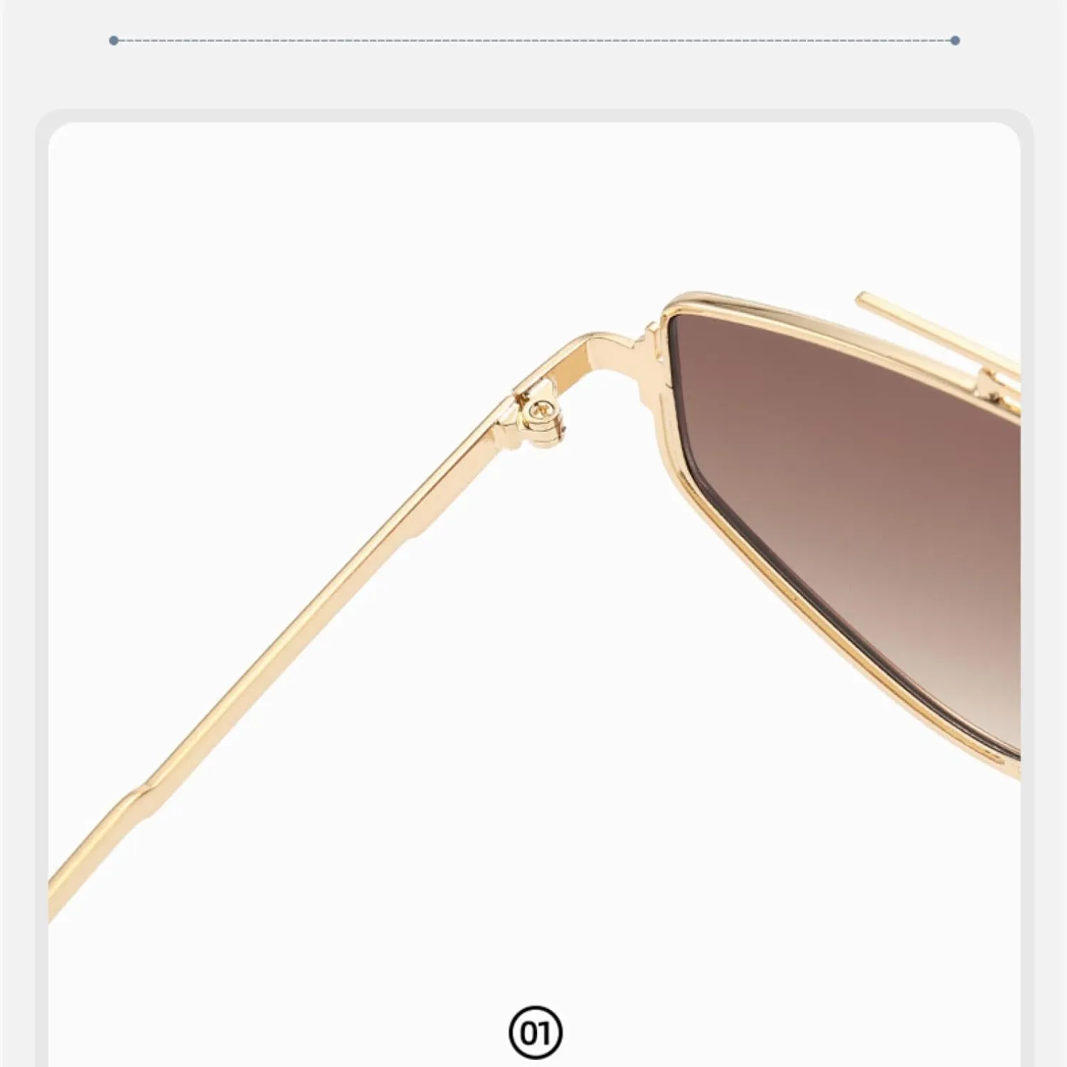 Stylish Double-beam Punk Sunglasses, Uv400. Anti-ultraviolet for Outdoor Driving, Stylish and Versatile.