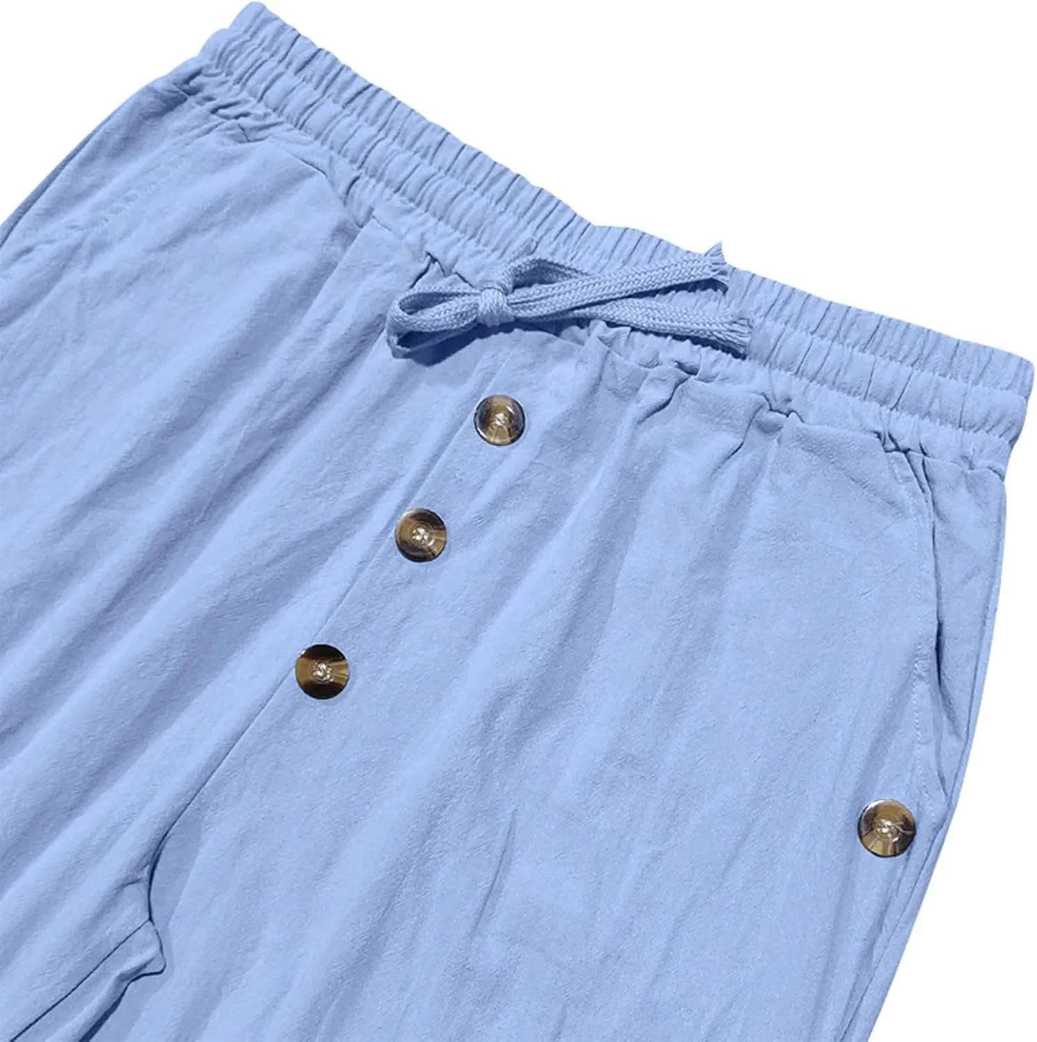 Summer Pants for Men 2025 Elastic Waist Drawstring Lightweight Casual Beach Pant Loose Fit Breathable Lounge Trousers
