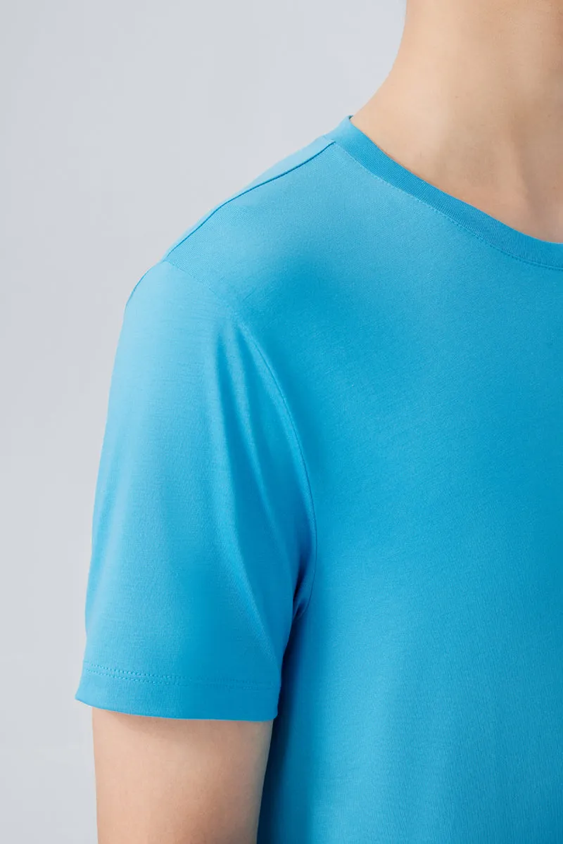 Super Soft Crew Neck T-Shirt | Blue P306UZ