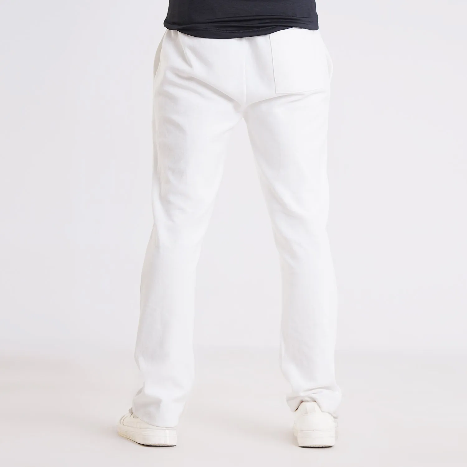 Tf-Basic White Premium Cotton Straight Bottoms