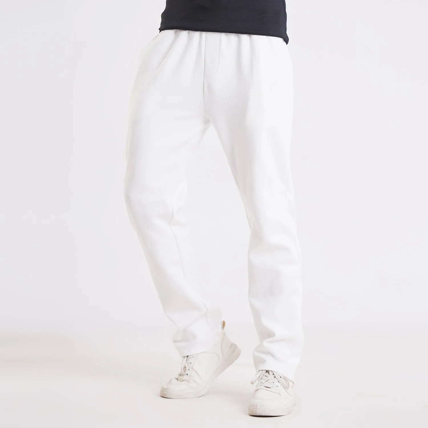 Tf-Basic White Premium Cotton Straight Bottoms