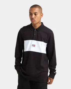 Tommy Jeans Tiny Tommy Long Sleeve Polo Shirt Black