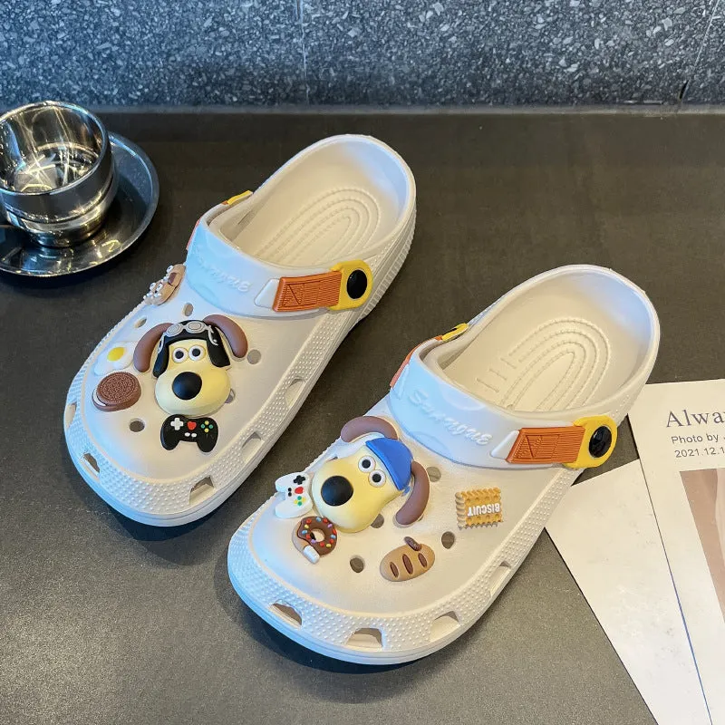 Wholesale Cute Cartoon Low Heel Non-slip Breathable Clogs