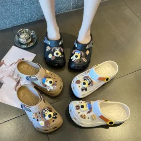 Wholesale Cute Cartoon Low Heel Non-slip Breathable Clogs