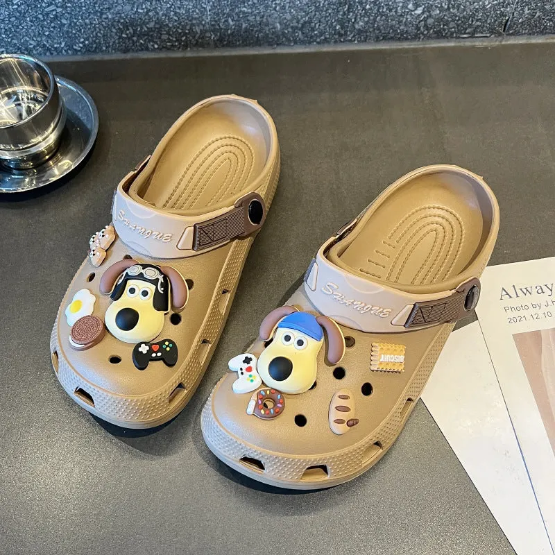 Wholesale Cute Cartoon Low Heel Non-slip Breathable Clogs