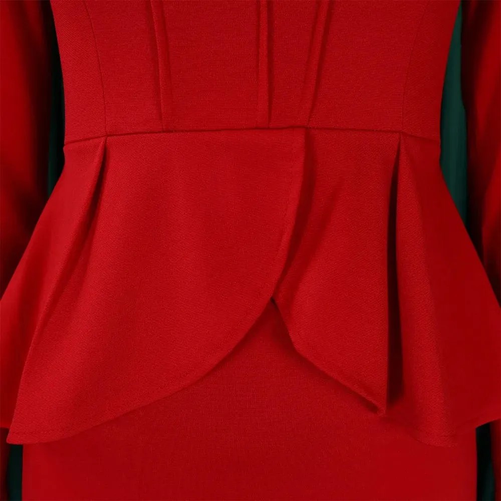 Women  Plus Size  Verge  Long Sleeve Slim Fit Party Tight Curvy Dress