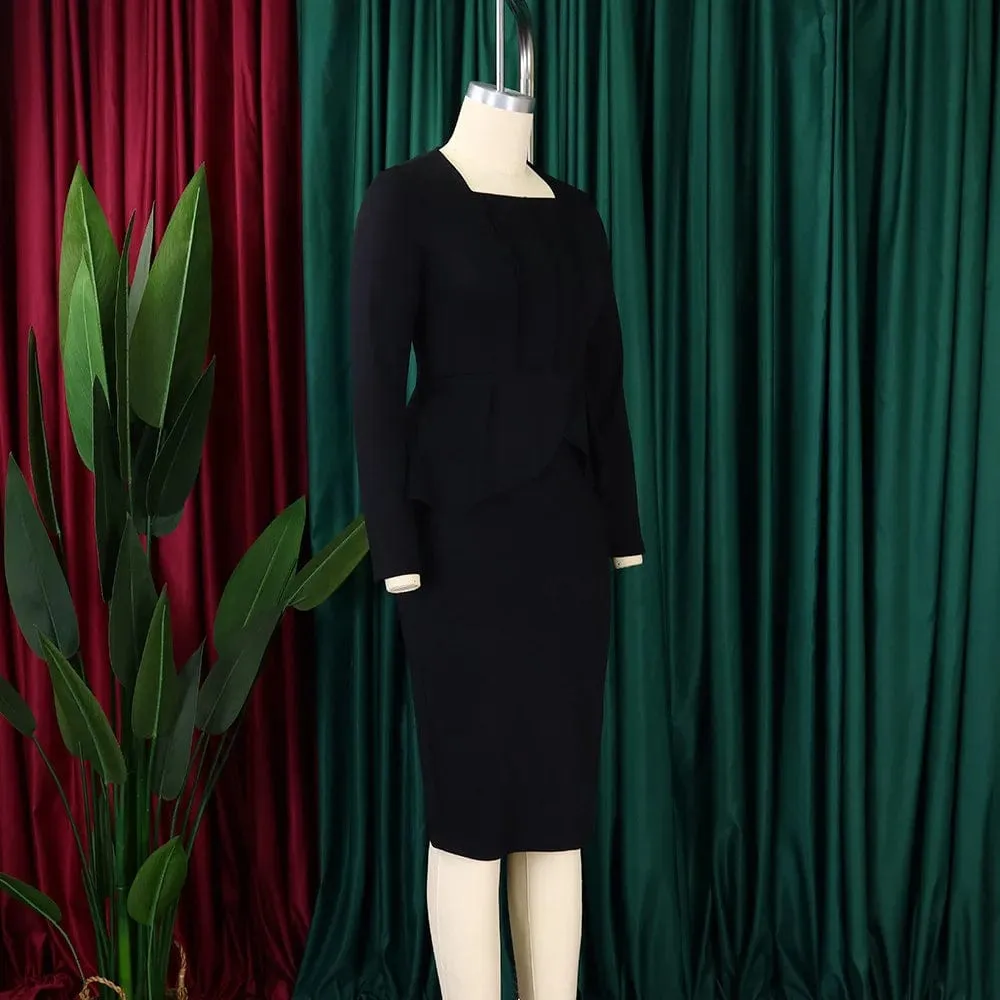 Women  Plus Size  Verge  Long Sleeve Slim Fit Party Tight Curvy Dress