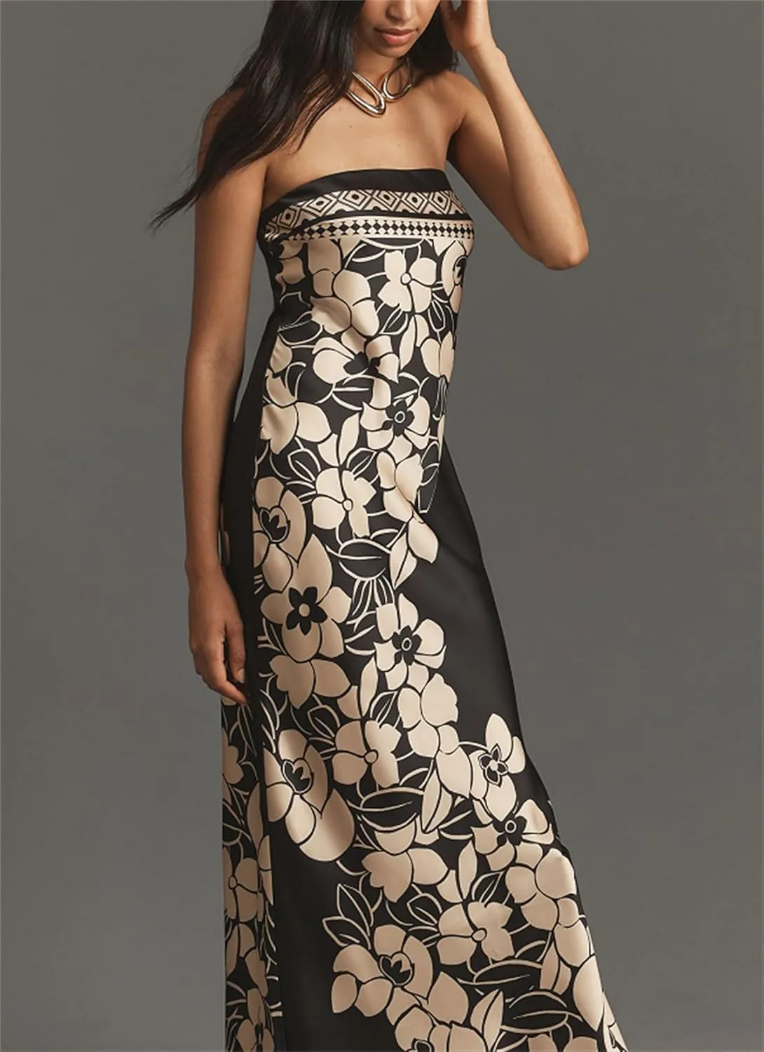 Women Sexy Floral Bodycon Maxi Dress Elegant Dress Sleeveless Summer Long Dress Cocktail Party Dress Beachwear