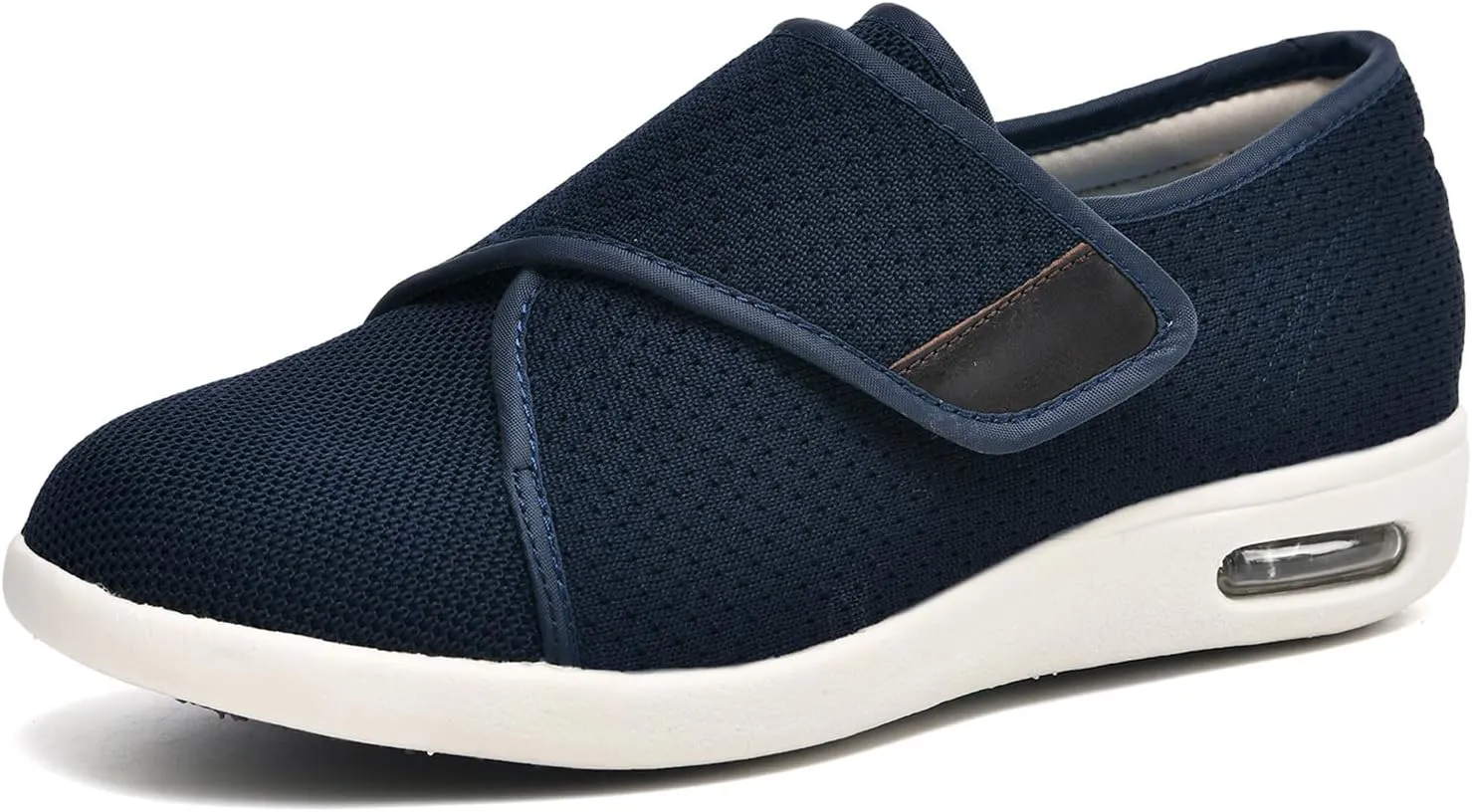 Women's Diabetic Shoes with Adjustable Closure Wide Width Edema Shoes Non-Slip Elderly Swollen Feet Walking Sneakers Blue