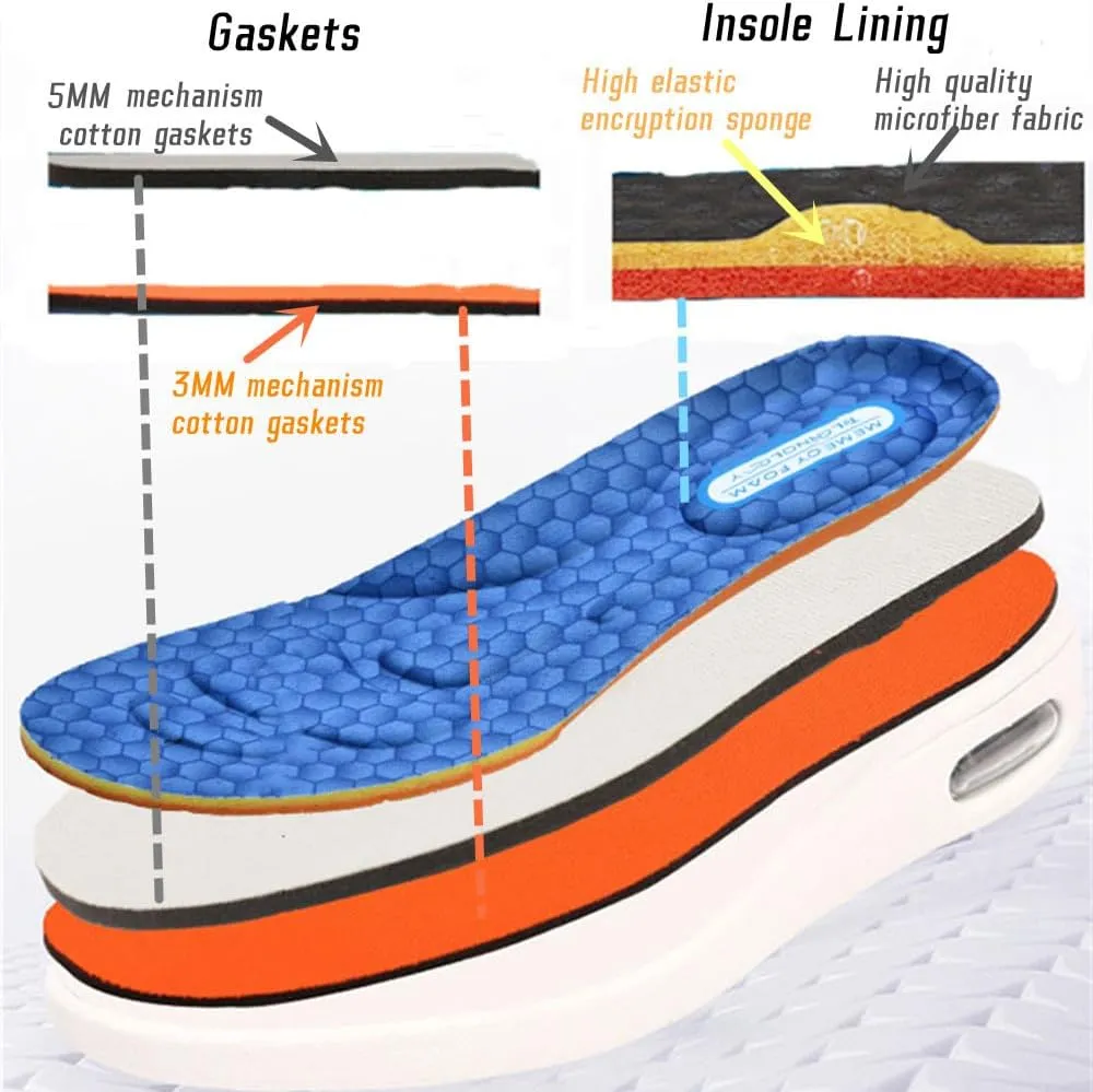 Women's Diabetic Shoes with Adjustable Closure Wide Width Edema Shoes Non-Slip Elderly Swollen Feet Walking Sneakers Blue