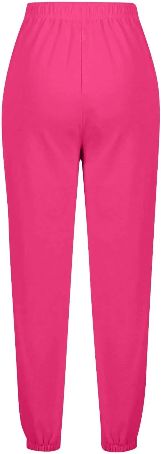 Womens Jogger Sweatpants Baggy Casual Capri Pants Oversized Straight Leg Sweatpants Comfy Athletic Joggers with Pocket