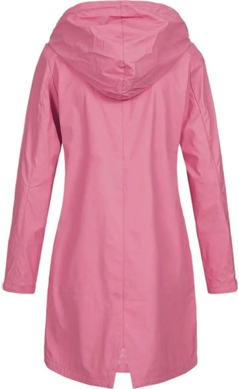 Women's Lightweight Long Coats Waterproof Windproof Breathable Raincoat Jacket with Hood