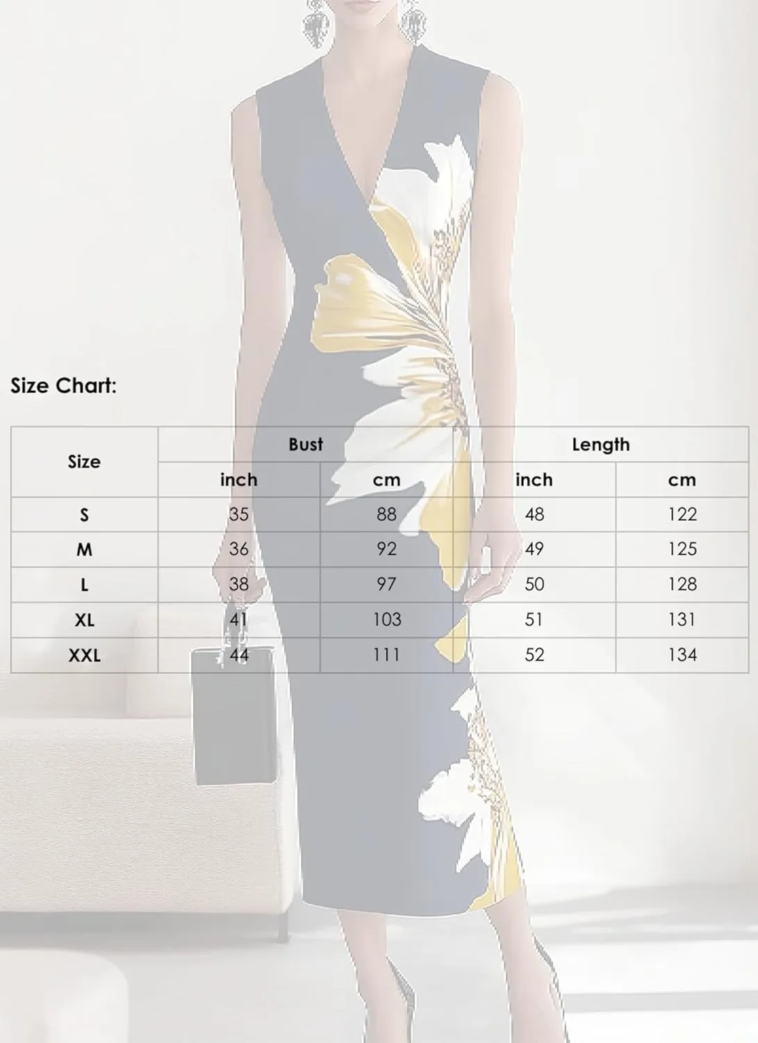 Women's Summer Floral Print V-Neck Sleeveless Maxi Dress Slim Fit Formal Evening Bodycon Wrap Cocktail Party Dress