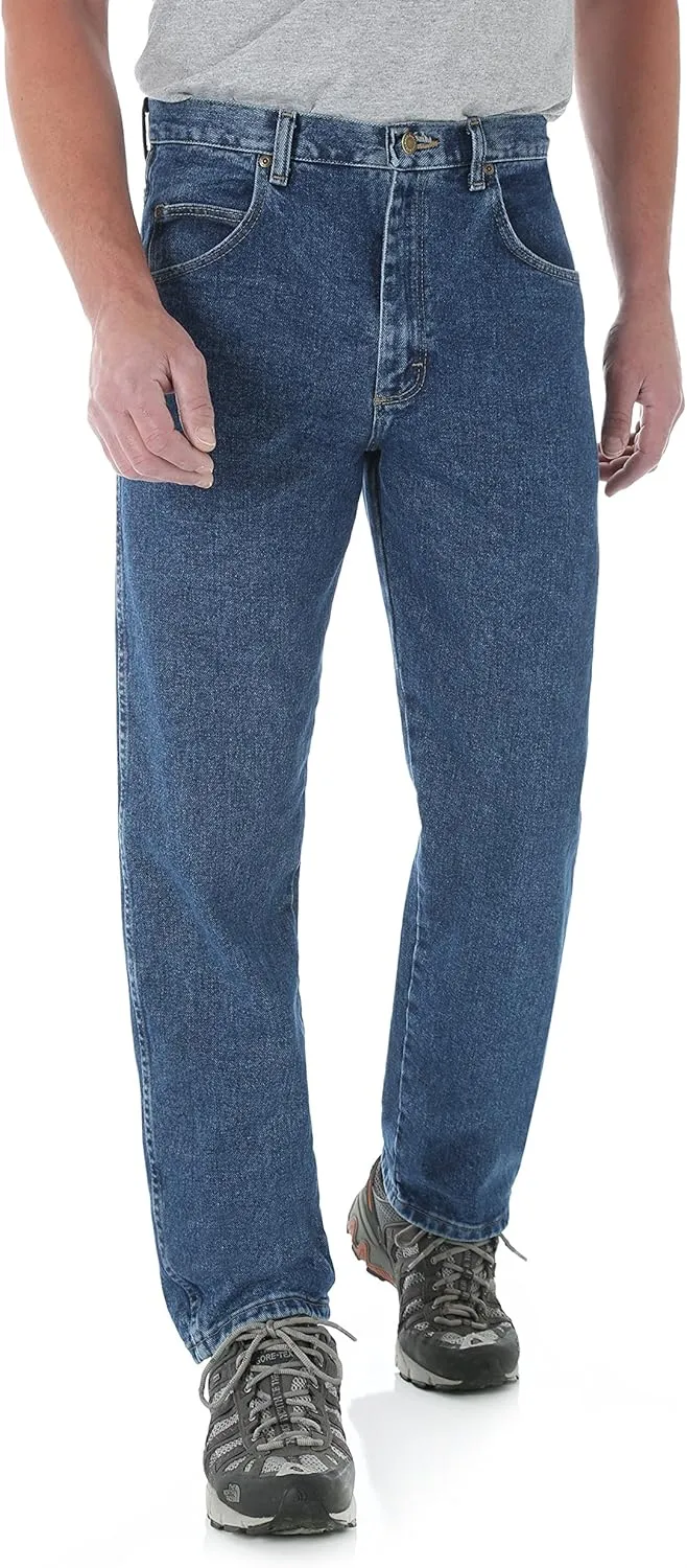 Wrangler Men's Rugged Wear Relaxed Fit Jeans Antique Indigo W66 L30
