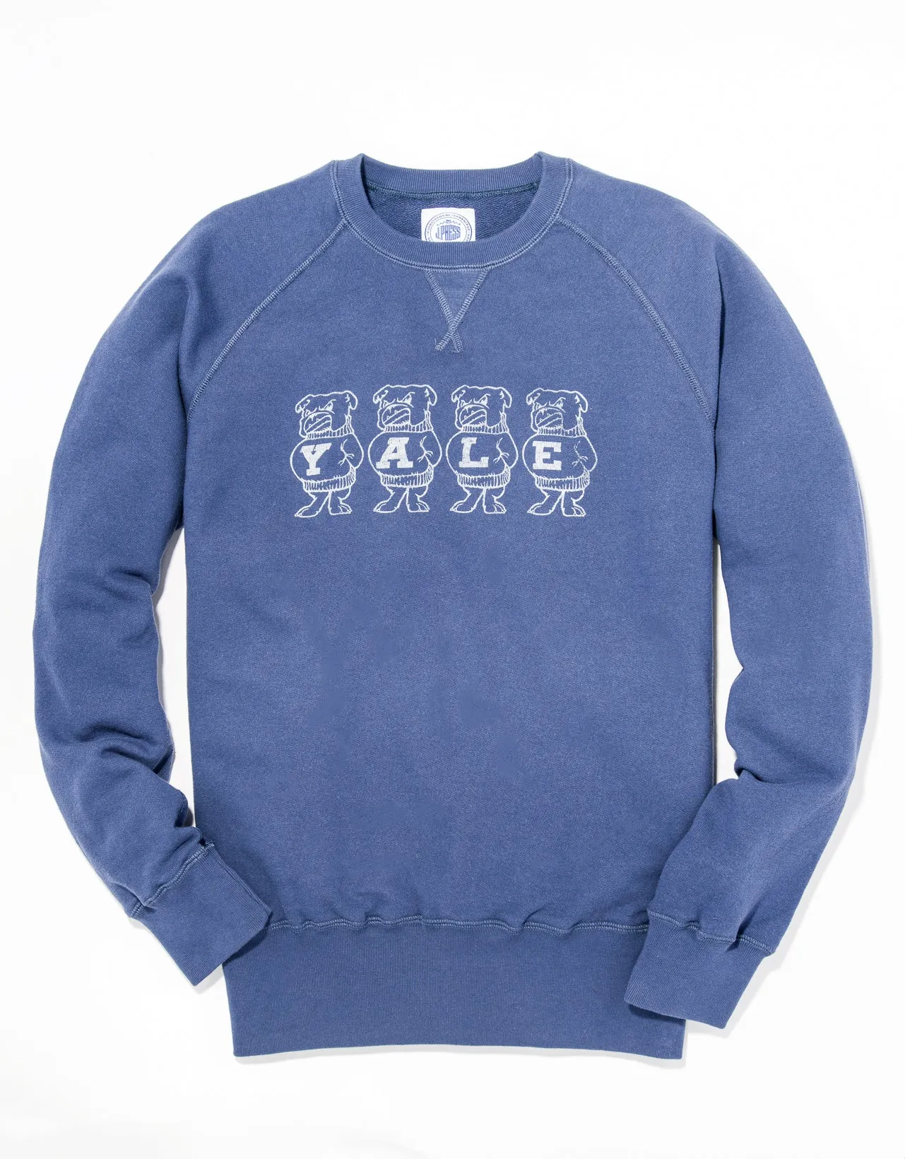 YALE BULLDOG CREW NECK SWEATSHIRT - BLUE